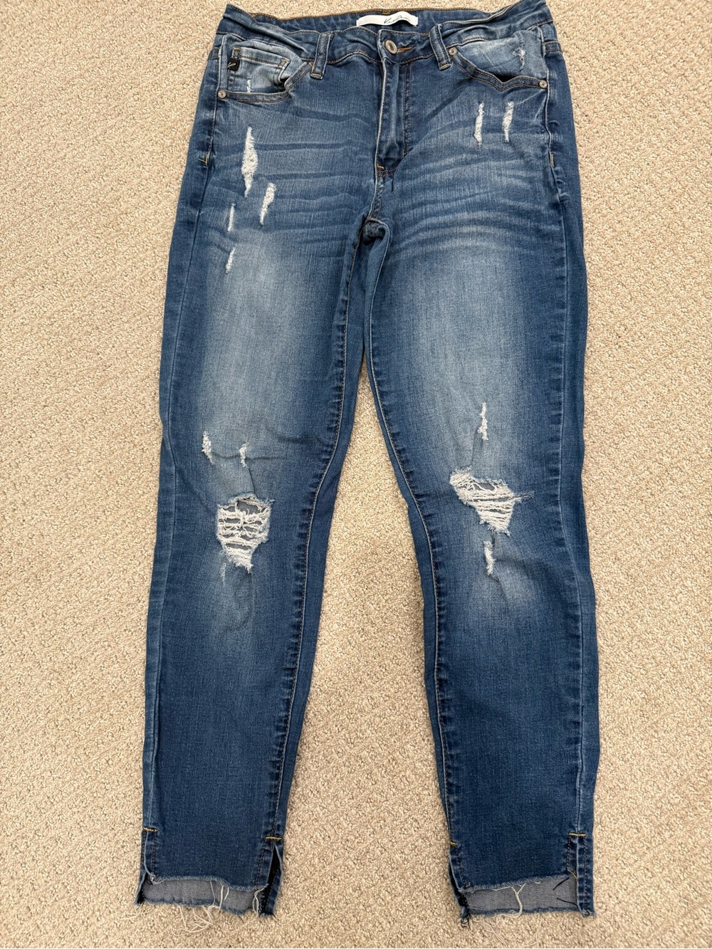 KanCan Dark Blue Distressed Skinny Jeans